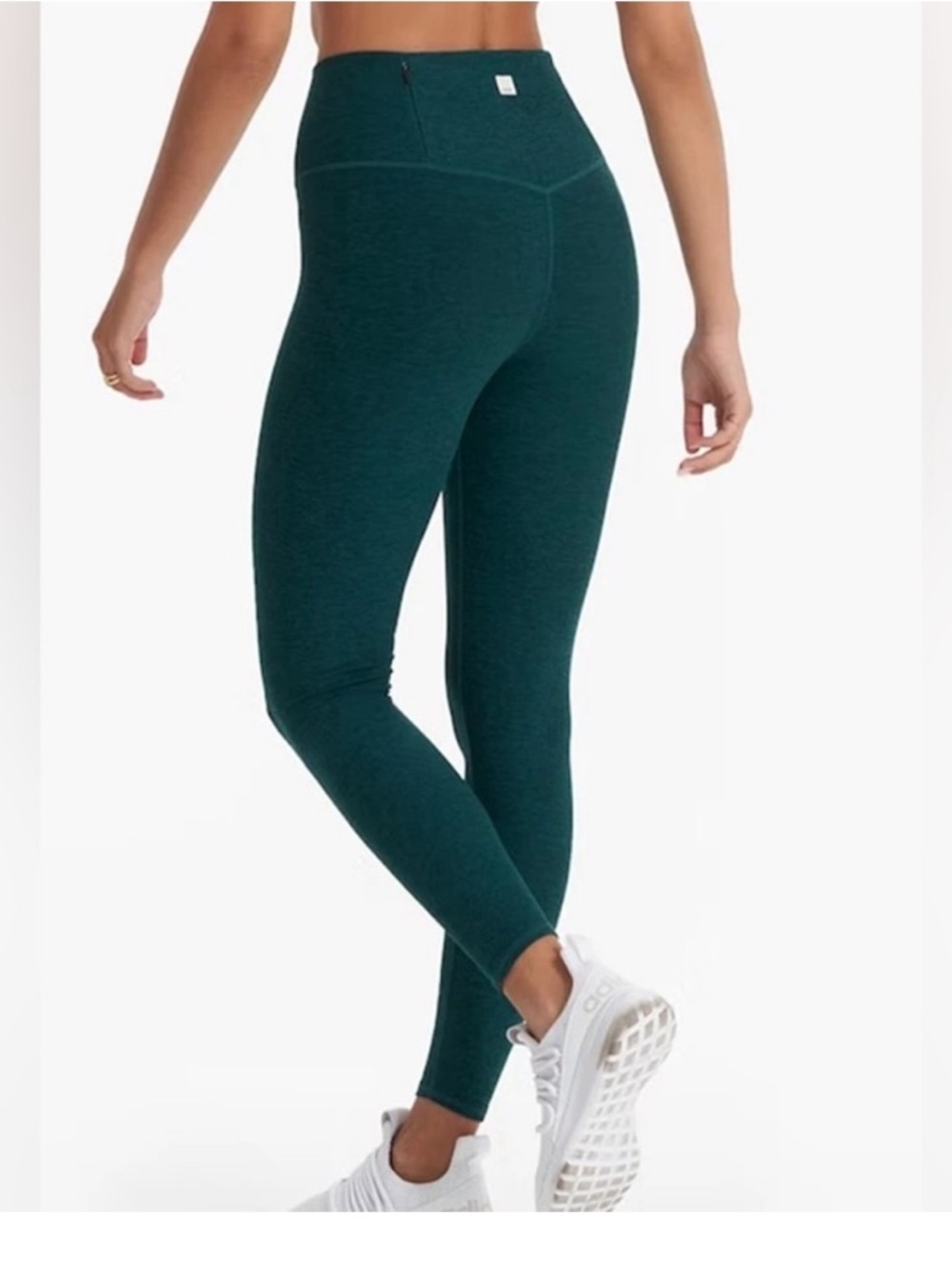 Vuori Elevation high rise waist leggings emerald green small s